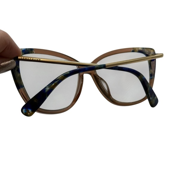 Longchamp LO2640 272 nude Eyeglasses 54 14 140 prescription lens semi cat eye - Picture 3 of 6